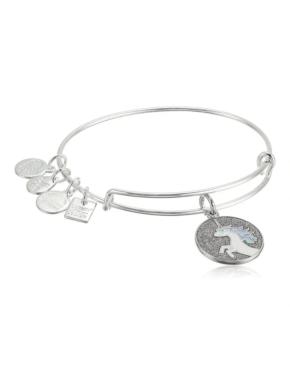Alex and Ani Unicorn Charm Bangle Bracelet - Silver